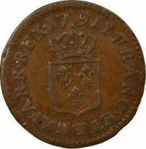France Louis XVI - Liard  &agrave; l\'Ecu - 1791 T Nantes