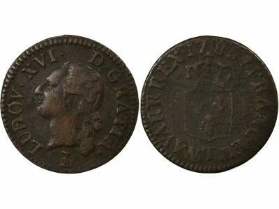 France Louis XVI - Liard � l\'Ecu - 1785 T Nantes