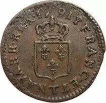 France Louis XVI - Liard A L\'Ecu 1791 T Nantes