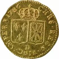 France Louis XVI - Louis d\'Or with Bare Head- 1786 D Lyon