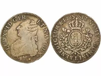 France Louis XVI - Silver Ecu, dressed up Bust - 1785 L Bayonne