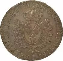 France Louis XVI - Silver Ecu, dressed up Bust - 1787 L Bayonne