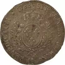 France Louis XVI - Silver Ecu, dressed up Bust - 1788 M Toulouse