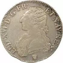 France Louis XVI - Silver Ecu, dressed up Bust - 1790 I Limoges