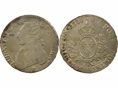 France Louis XVI - Silver Ecu, with Dressed up Bust - 1785 I Limoges, Treasure Trove of the Sauvionni�res