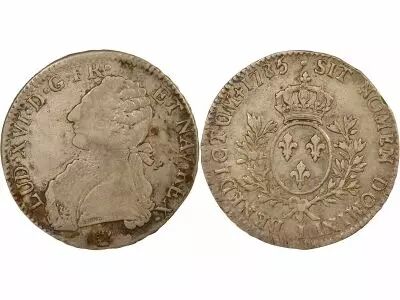 France Louis XVI - Silver Ecu, with Dressed up Bust - 1785 I Limoges