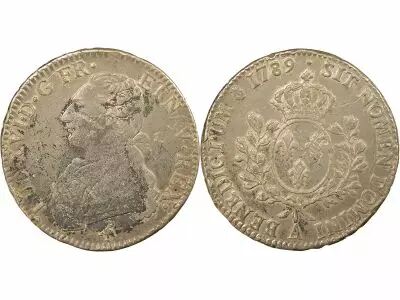 France Louis XVI - Silver Ecu, with Dressed up Bust - 1789 A Paris