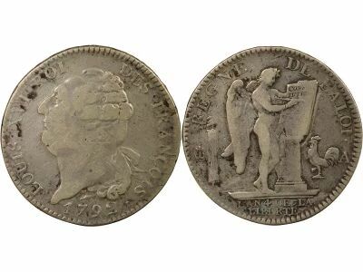 France Louis XVI - Silver Ecu, with Genius - 1792 A Paris