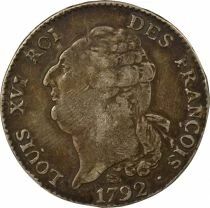 France Louis XVI - Silver Ecu, with Genius - 1792 M Toulouse