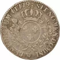 France Louis XVI - Silver Ecu, with Olive Branches - 1779 W Lille