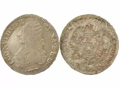 France Louis XVI - Silver Ecu of Bearn with Olive Branches - 1778 Pau
