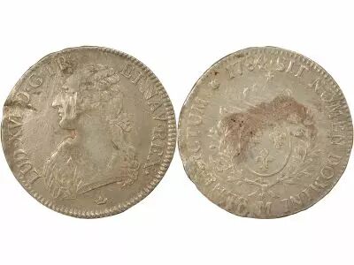 France Louis XVI - Silver Ecu with Olive Branches - 1784 M Toulouse