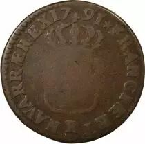 France Louis XVI - Sol à l\'Ecu - 1791 R Orléans