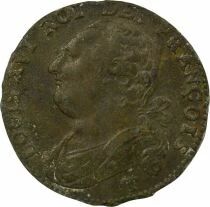 France Louis XVI, Constitution - 12 Deniers with Fasces - 1792 T Nantes