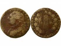 France Louis XVI, Constitution - 12 Deniers with Fasces - 1792 T Nantes