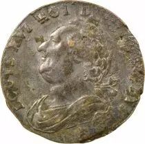 France Louis XVI, Constitution - 12 Deniers with Fasces - 1792 T. Saumur