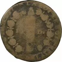 France Louis XVI, Constitution - 12 Deniers with Fasces - 1793 D. Dijon