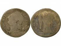 France Louis XVI, Constitution - 15 Sols Argent, au G&eacute;nie - 1791 I Limoges
