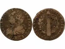 France Louis XVI, Constitution - 2 Sols Roi Des François 1792 W° Arras