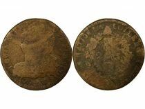 France Louis XVI, Constitution - 2 Sols with Fasces - 1791 W Lille