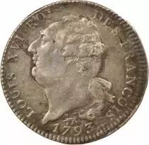 France Louis XVI, Constitution - Ecu Argent, au Génie - 1793 A Paris