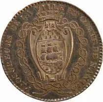 France Louis XVI, Procureur De La Ville De Nantes - Jeton Argent