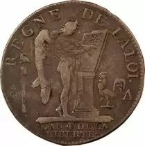 France Louis XVI Constitution - 1/2 Ecu De 3 Livres 1792 A Paris