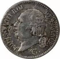 France Louis XVIII - 1/4 Franc Argent 1819 B Rouen