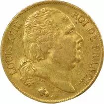 France Louis XVIII - 20 Gold Francs, Bare Head - 1818 A Paris