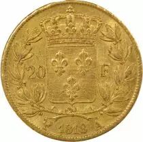 France Louis XVIII - 20 Gold Francs, Bare Head - 1818 A Paris