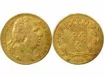 France Louis XVIII - 20 Gold Francs, Bare Head - 1819 A Paris