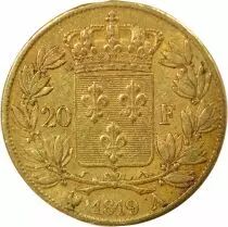 France Louis XVIII - 20 Gold Francs, Bare Head - 1819 A Paris