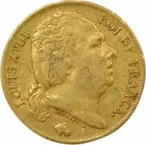 France Louis XVIII - 20 Gold Francs, Bare Head - 1819 A Paris