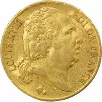 France Louis XVIII - 20 Gold Francs, Bare Head - 1819 A Paris