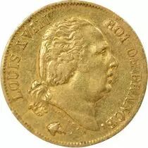 France Louis XVIII - 40 Francs Or - 1818 W Lille