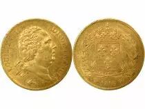 France Louis XVIII - 40 Gold Francs - 1818 W Lille