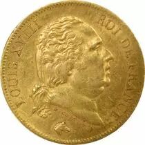 France Louis XVIII - 40 Gold Francs - 1818 W Lille