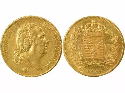 France Louis XVIII - 40 Gold Francs - 1824 A Paris