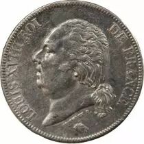 France Louis XVIII - 5 Francs Argent 1824 W Lille