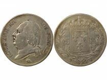 France Louis XVIII - 5 Silver Francs, Bare Head - 1822 W Lille