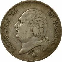 France Louis XVIII - 5 Silver Francs, Bare Head - 1822 W Lille