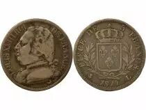 France Louis XVIII - 5 Silver Francs, Dressed up Bust - 1814 L Bayonne