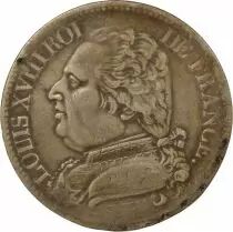 France Louis XVIII - 5 Silver Francs, Dressed up Bust - 1815 L Bayonne
