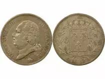 France Louis XVIII - 5 Silver Francs, Dressed up Bust - 1822 A Paris