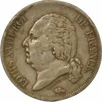 France Louis XVIII - 5 Silver Francs, with Dressed up Bust - 1817 A Paris