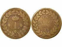 France Louis XVIII - Decime, Siege of Strasbourg with Dot - 1815 BB