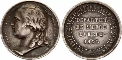 France Louis XVIII - D�partement de l\'Eure - Evreux - 1807 - Silver
