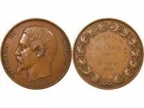 France Lycée Impérial du Mans, Napoléon III - Médaille Cuivre, Barré - 1859