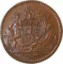 France Lyon, Consulat De Lyon, Jean Baptiste Flachat - Jeton Cuivre 1763