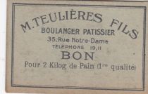 France M. Teulières - Boulangerie Paris Bon pour 2 kilog de pain 1ère qualité. - TTB